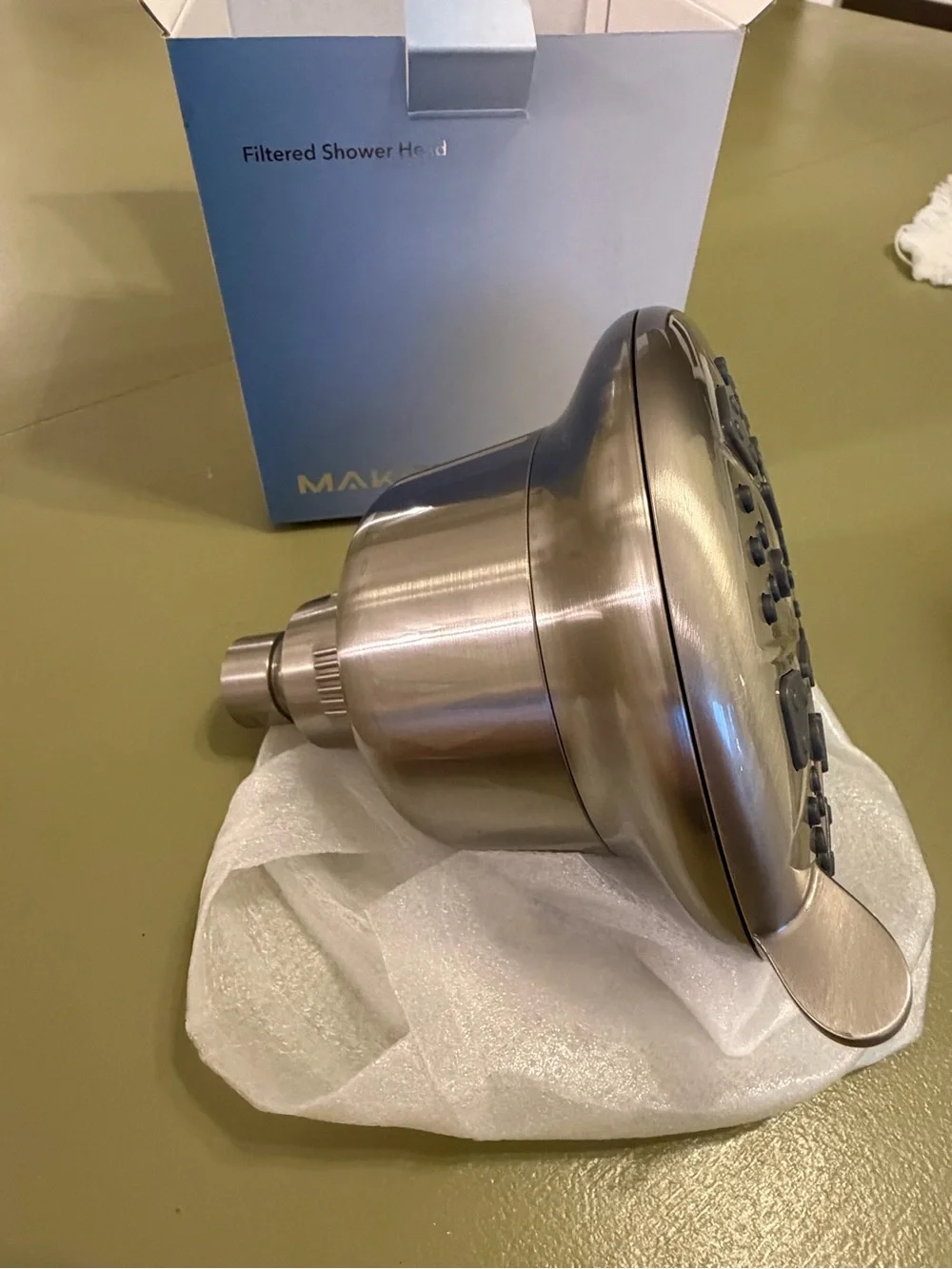 High-Pressure Filtered Shower Head with Activated Carbon – Brushed Nickel Finish